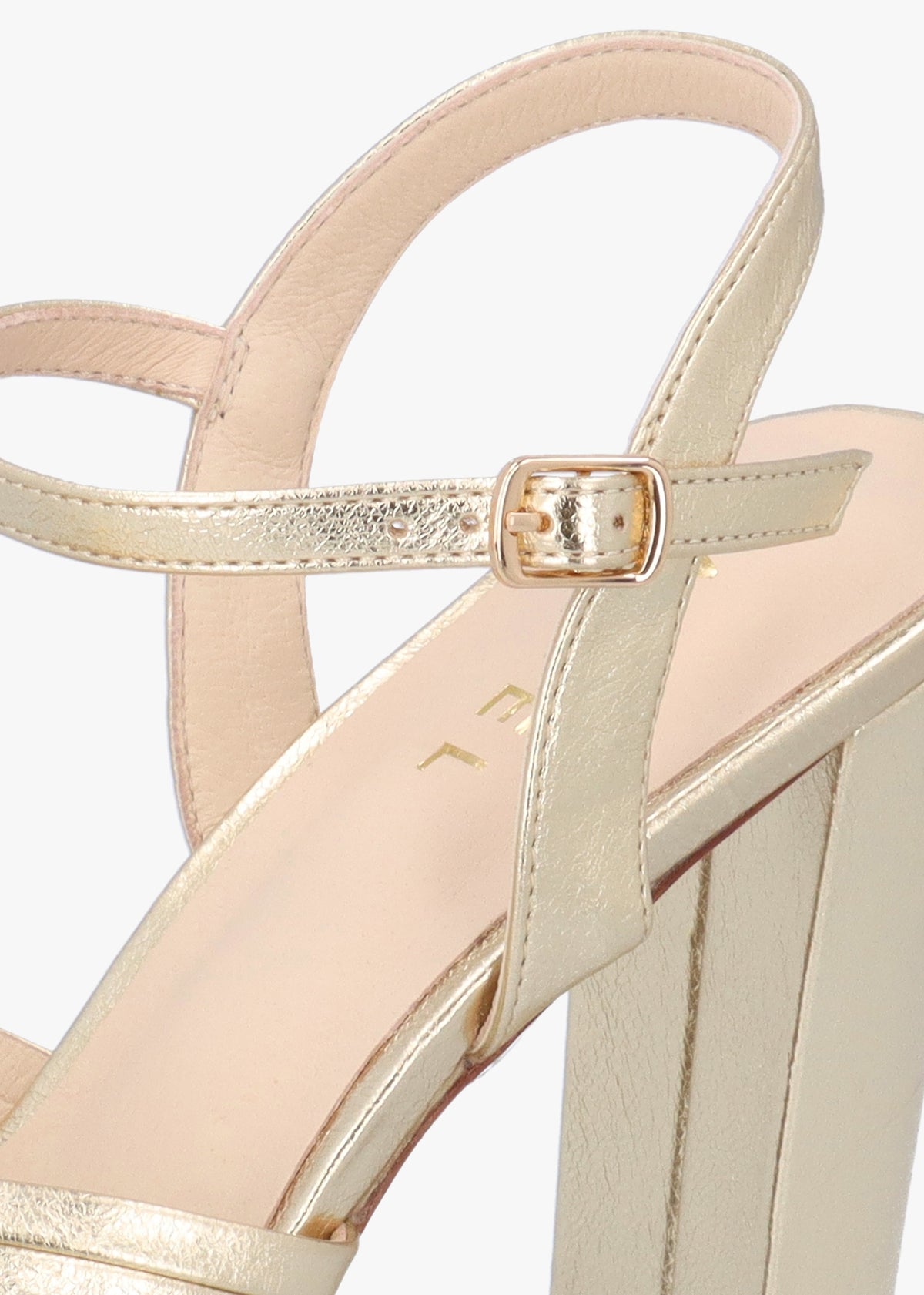 Avery Gold Platform Heeled Sandals