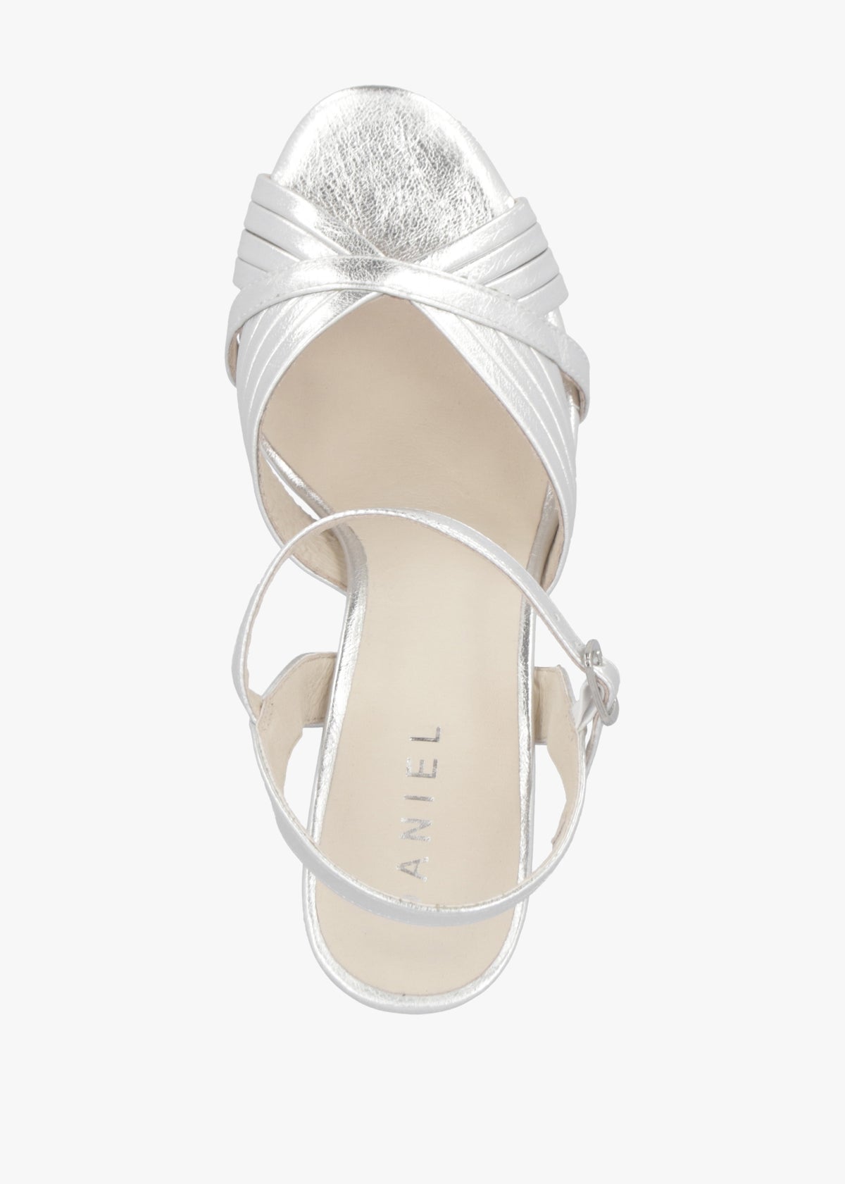 Avery Silver Platform Heeled Sandals