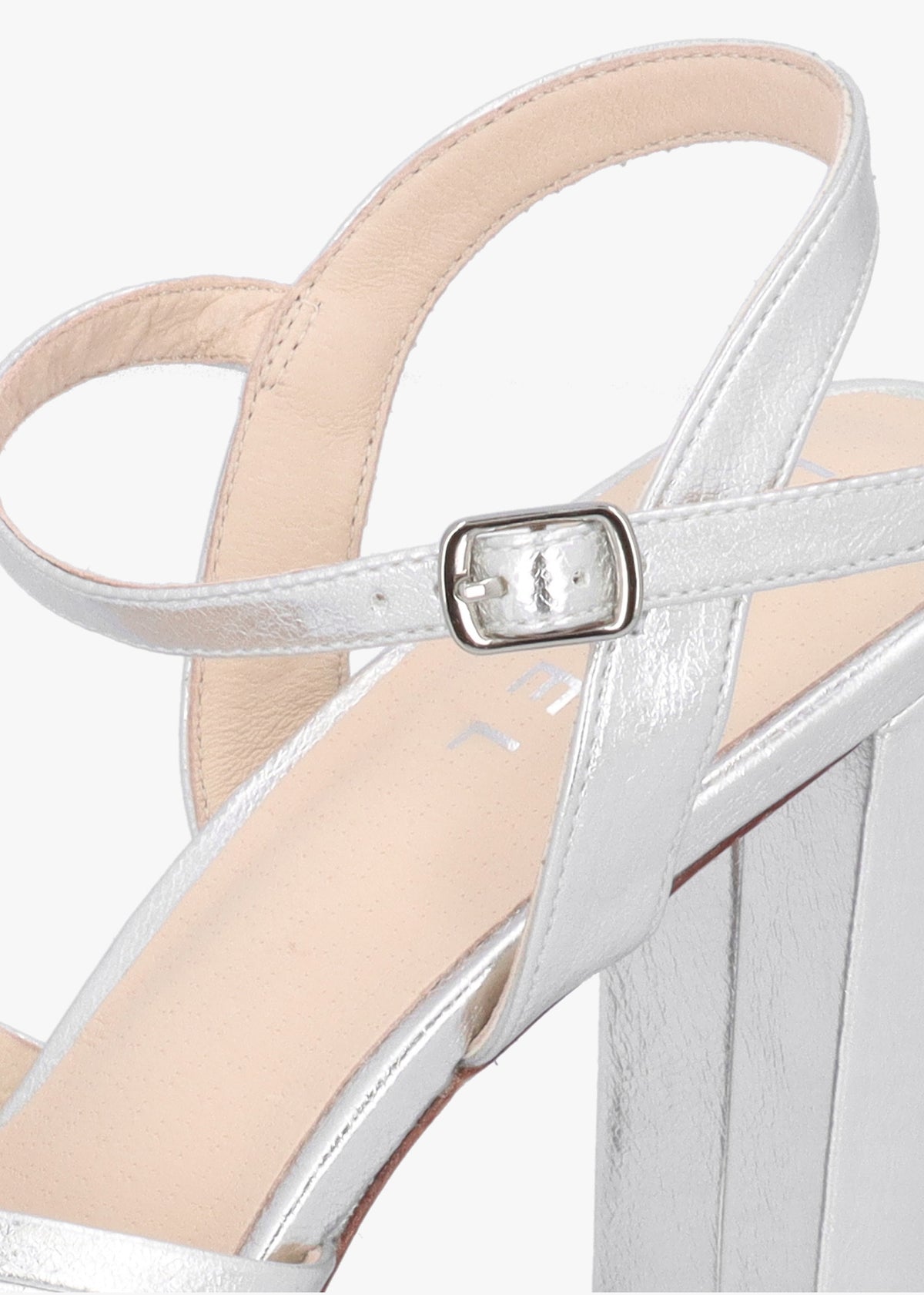 Avery Silver Platform Heeled Sandals