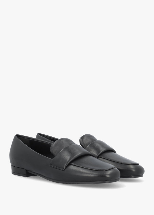 Black Leather Loafers