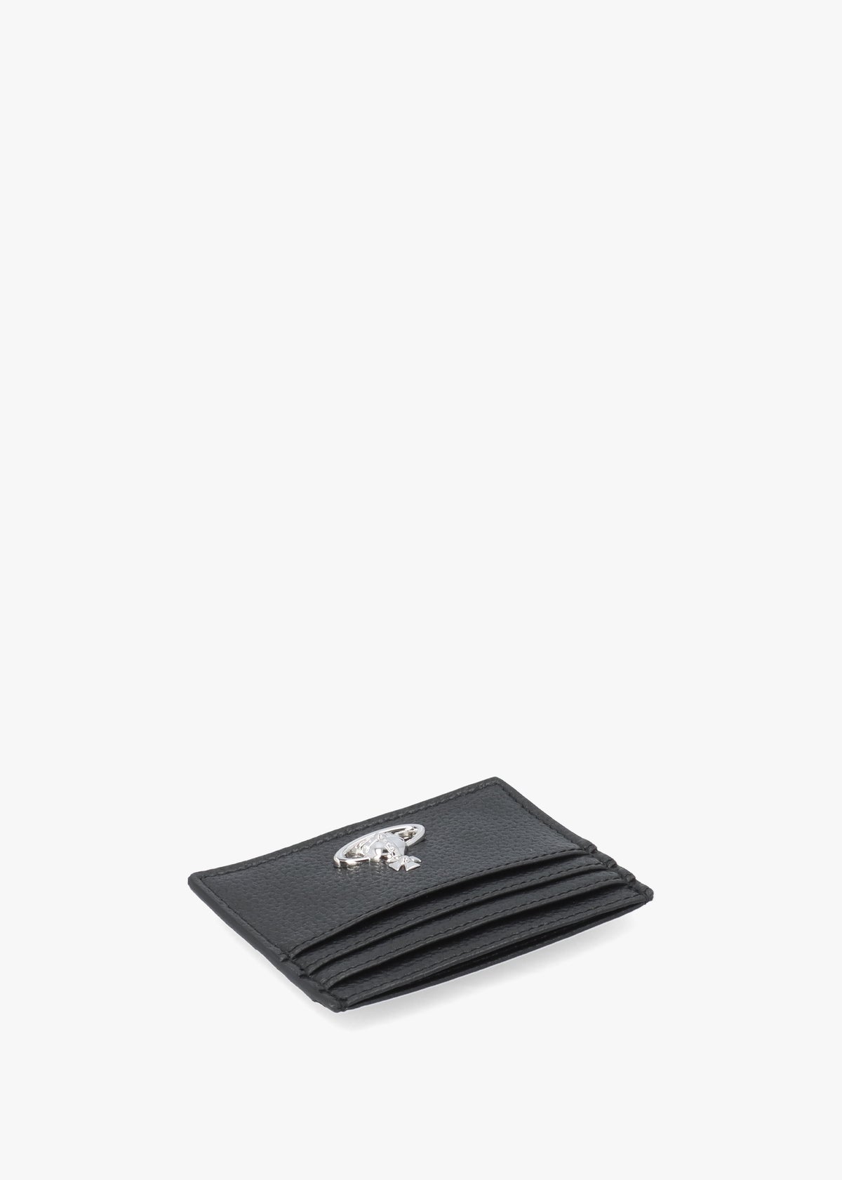 Black Grain Flat Card Holder