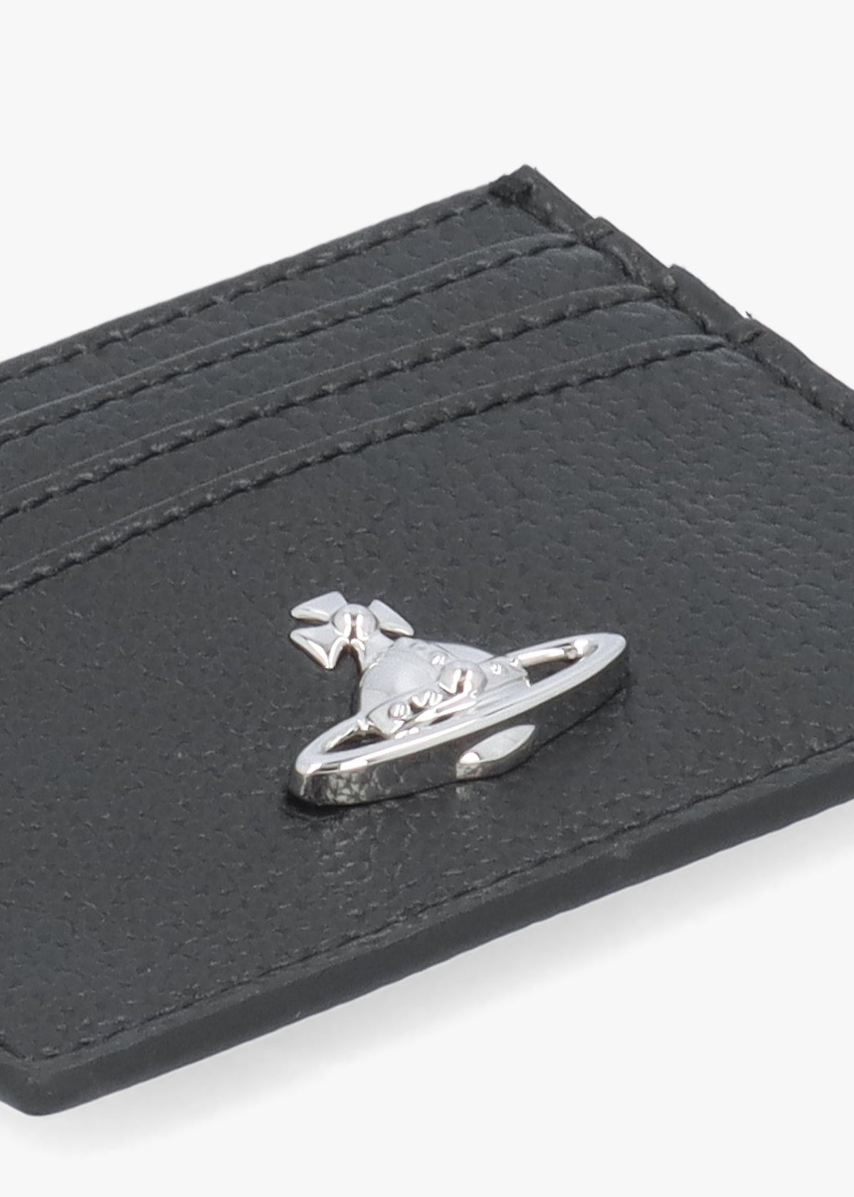 Black Grain Flat Card Holder