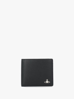 Men's Billfold Black Grain Wallet
