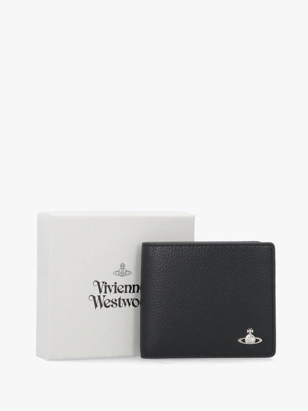 Men's Billfold Black Grain Wallet