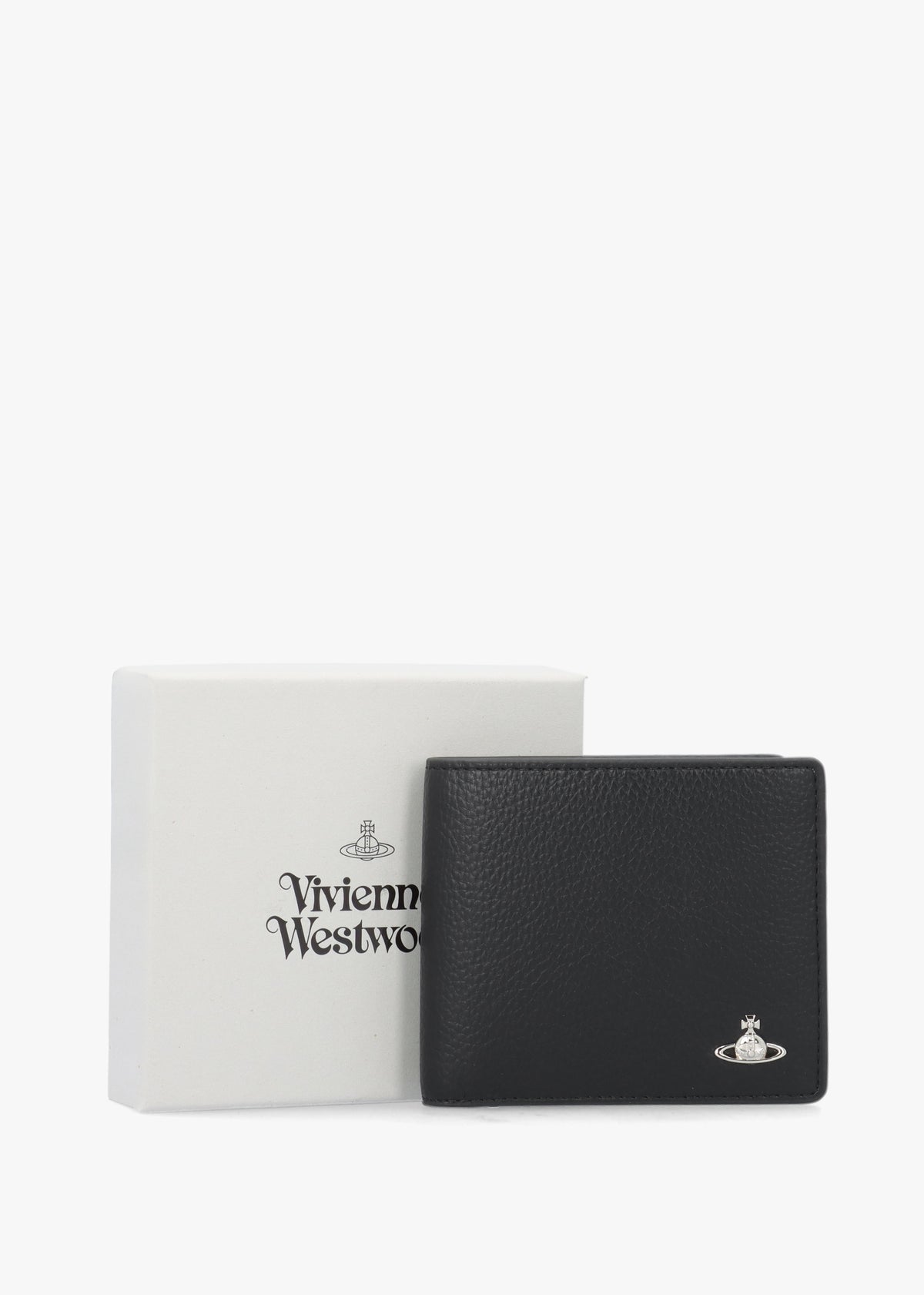 Men's Billfold Black Grain Wallet