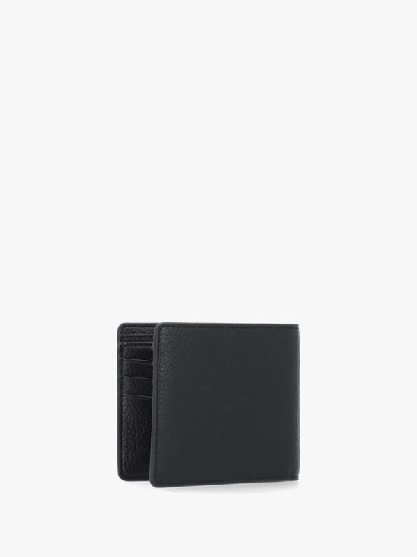 Men's Billfold Black Grain Wallet