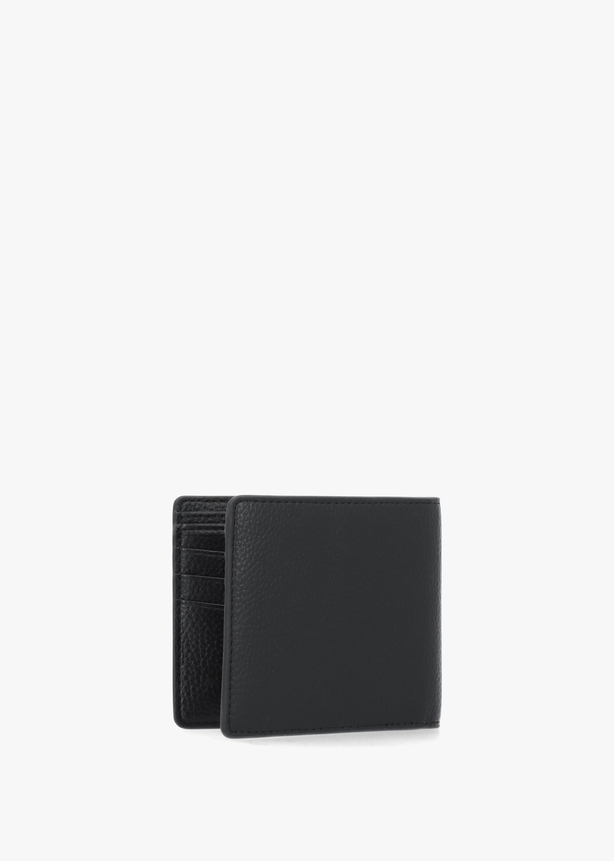 Men's Billfold Black Grain Wallet