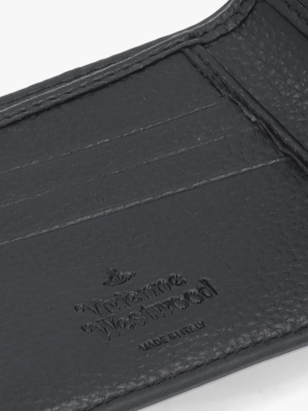 Men's Billfold Black Grain Wallet