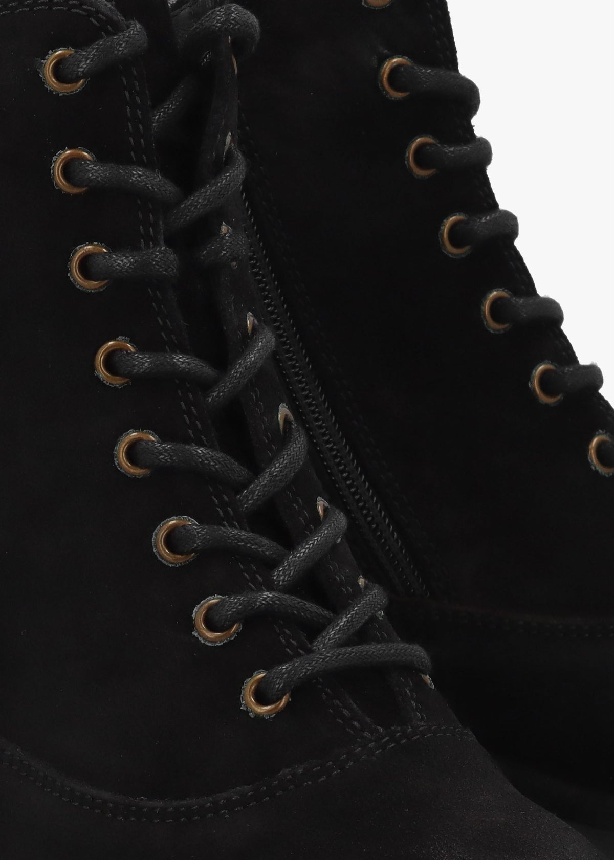 Wune Black Suede Block Heel Ankle Boots