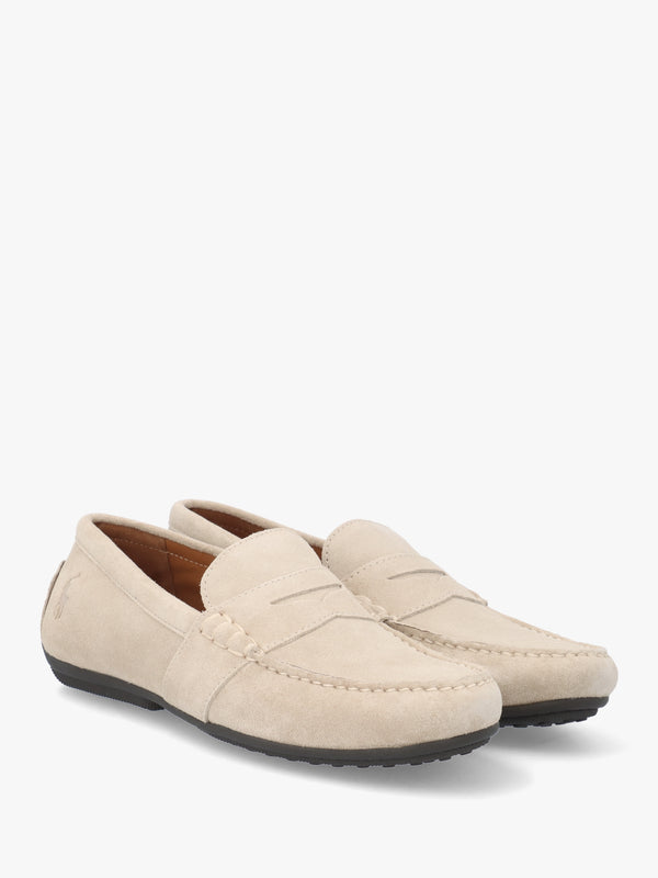 Men’s Reynold Beige Suede Driver Shoes