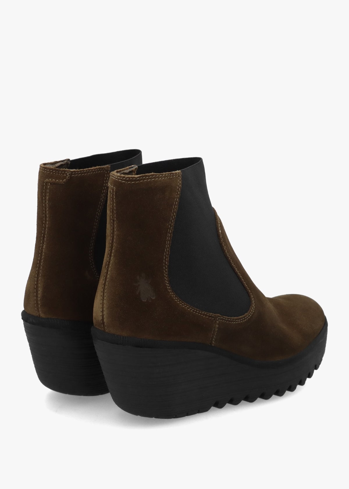 Yade Brown Suede Wedge Chelsea Boots