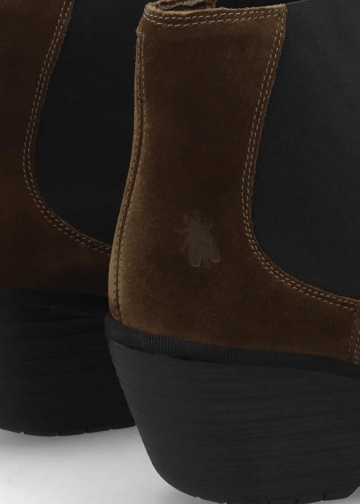 Yade Brown Suede Wedge Chelsea Boots