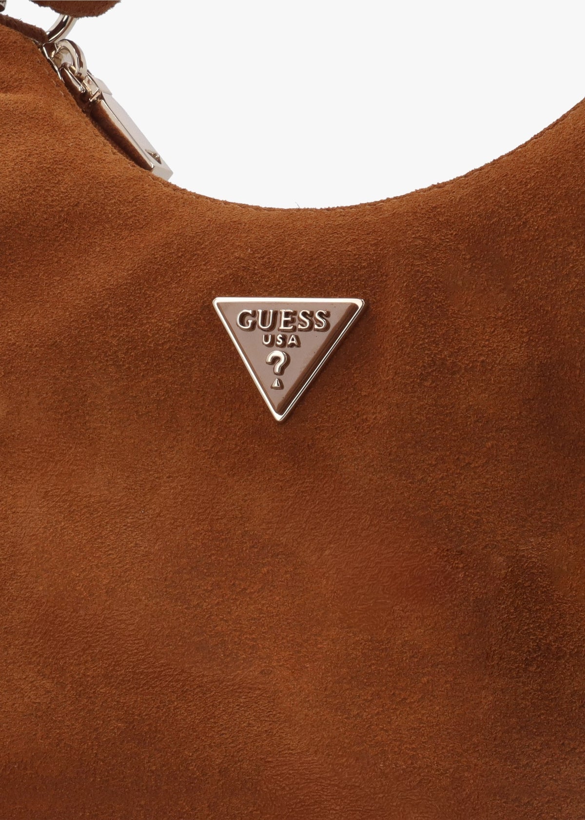 Isotta Small Cognac Suede Hobo Bag