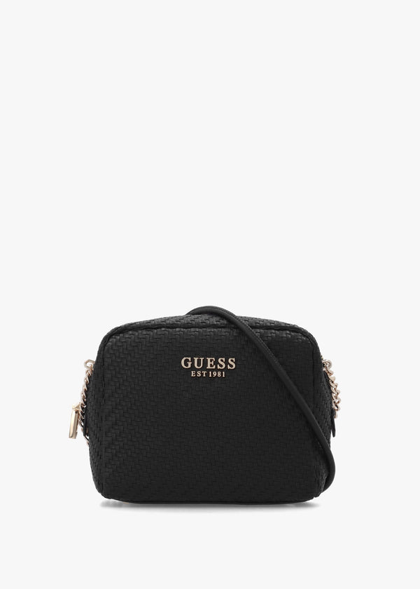 Mirema Small Black Woven Cross-Body Camera Bag