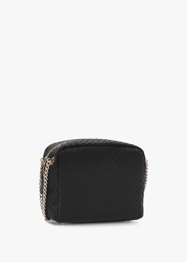 Mirema Small Black Woven Cross-Body Camera Bag