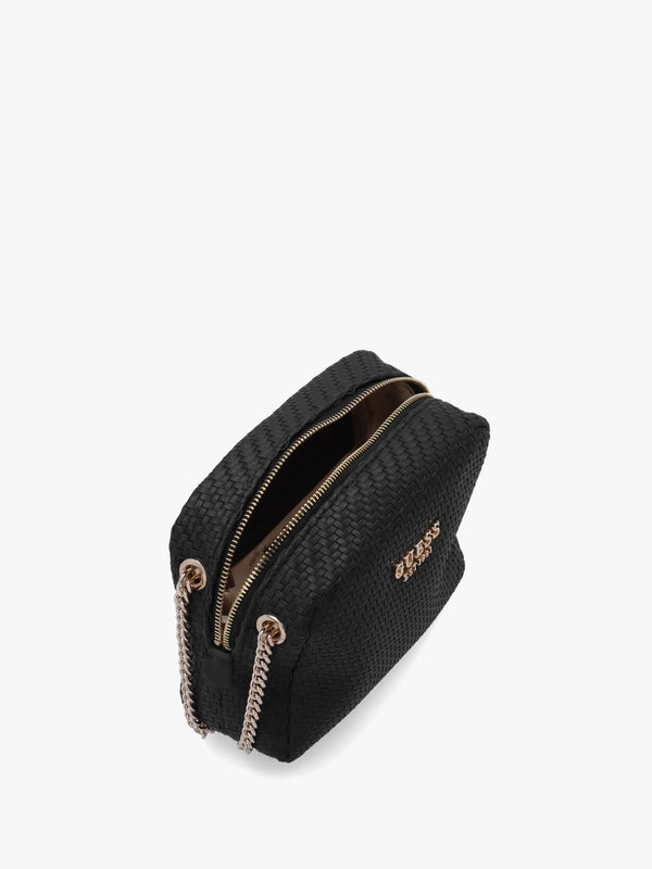Mirema Small Black Woven Cross-Body Camera Bag