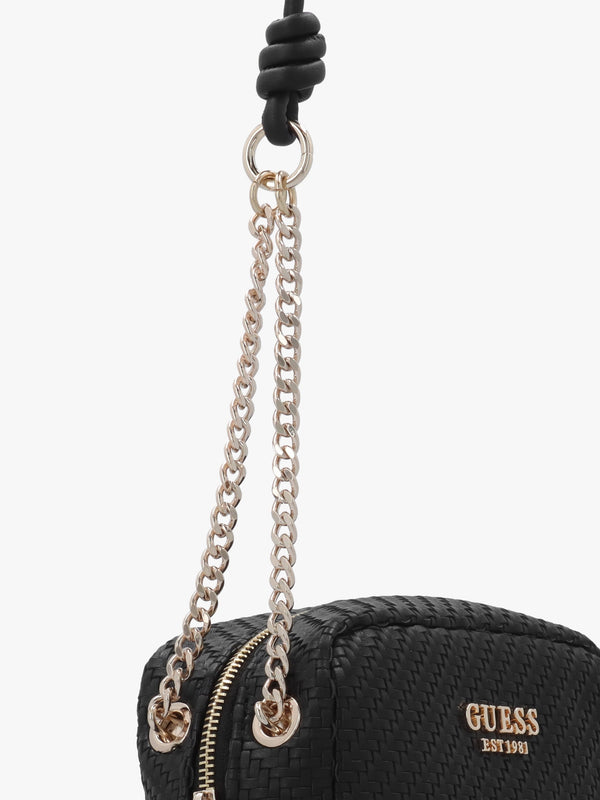 Mirema Small Black Woven Cross-Body Camera Bag