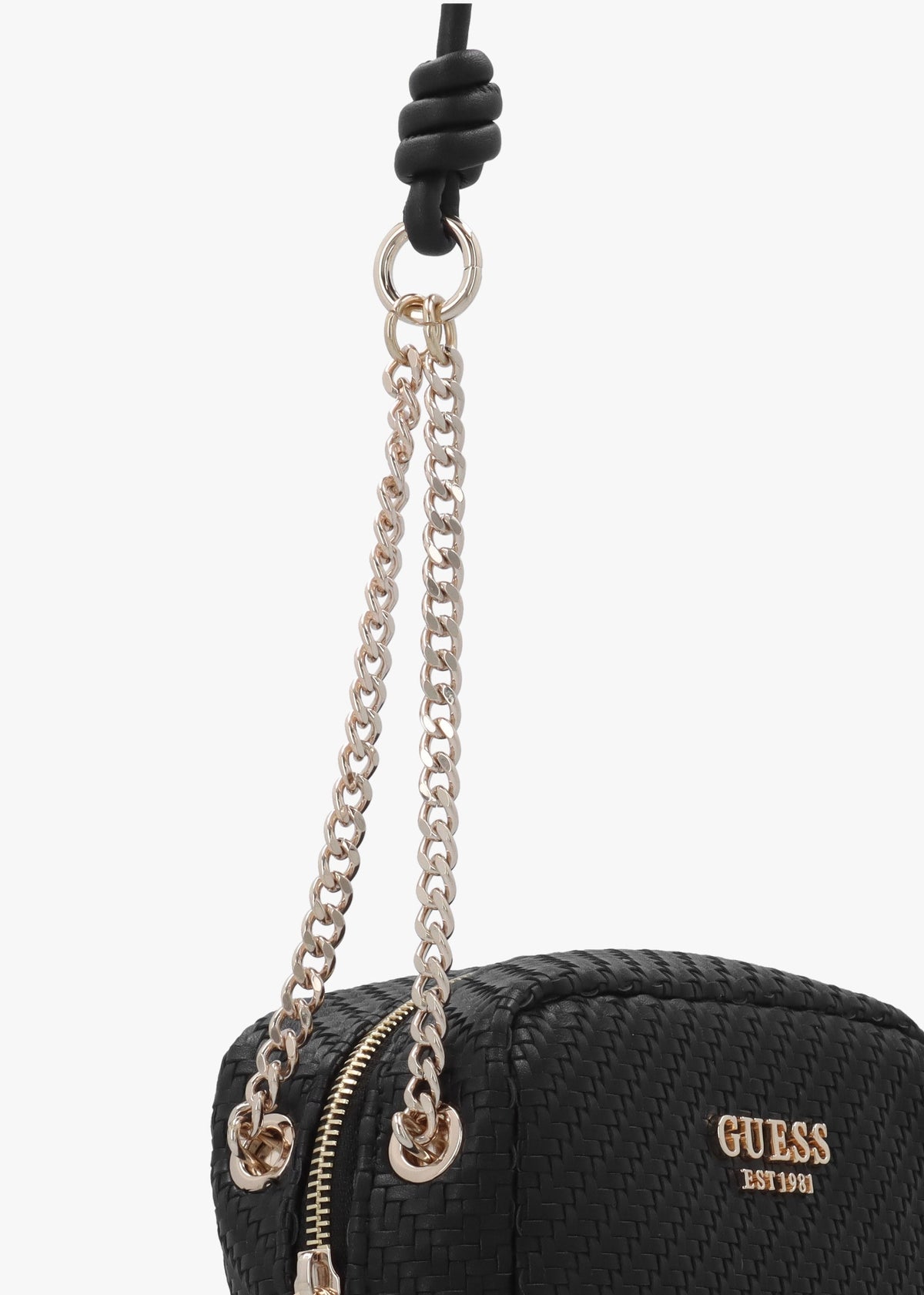 Mirema Small Black Woven Cross-Body Camera Bag