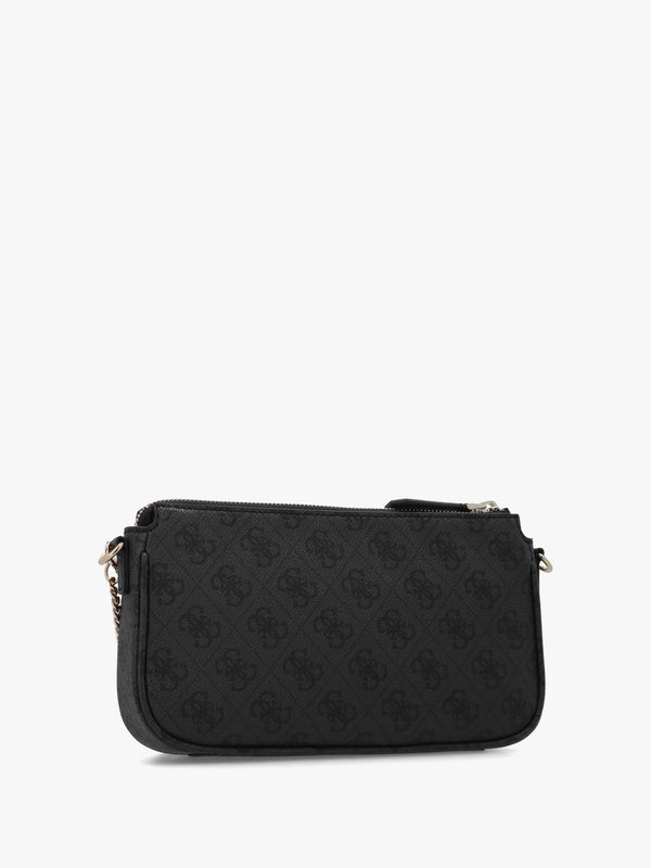 Noelle Double Pouch Coal Logo Cross-Body Bag