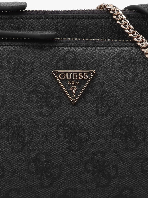 Noelle Double Pouch Coal Logo Cross-Body Bag