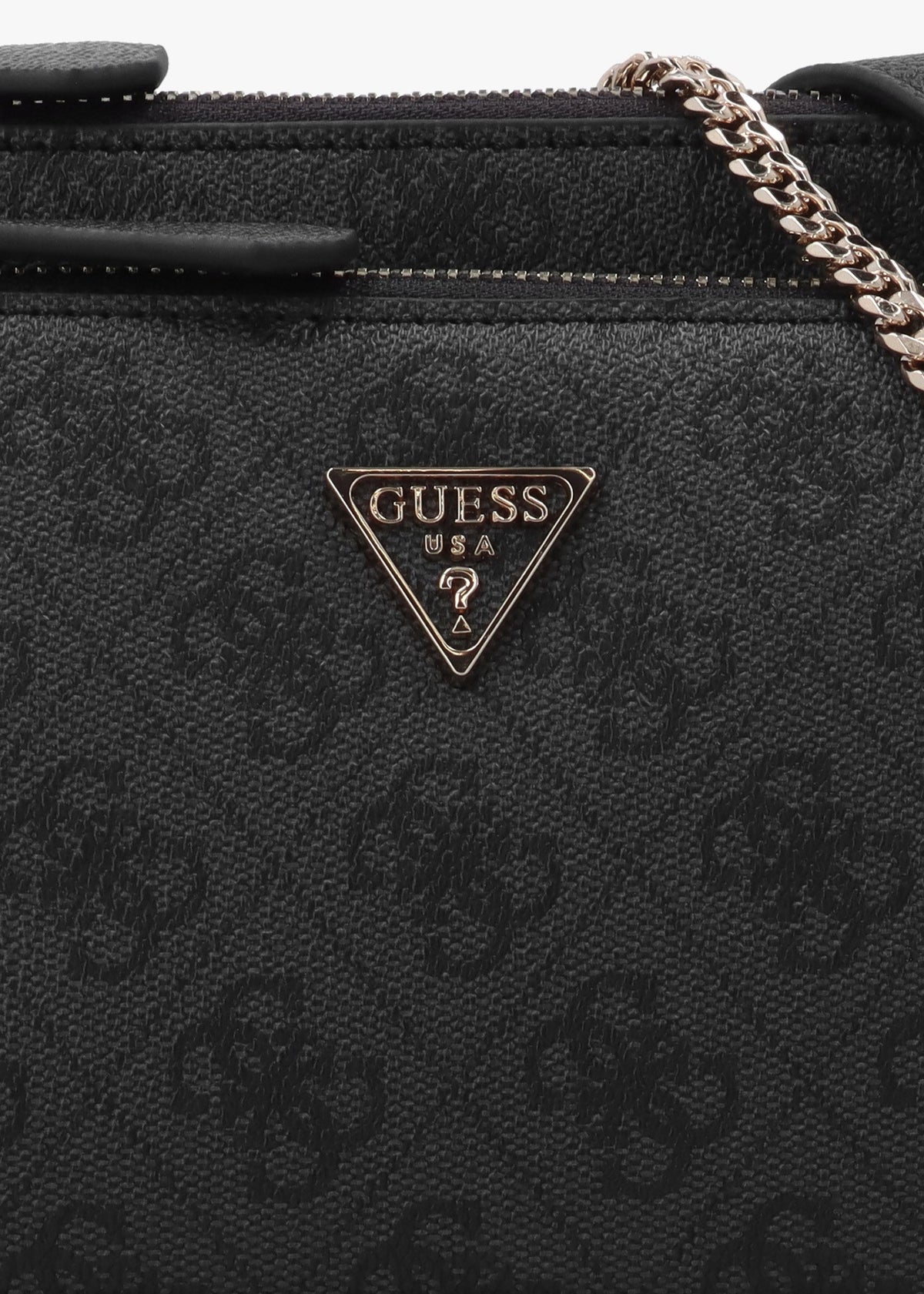 Noelle Double Pouch Coal Logo Cross-Body Bag