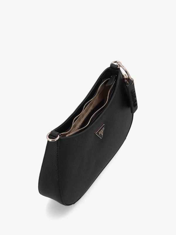 Noelle II Top Zip Black Shoulder Bag