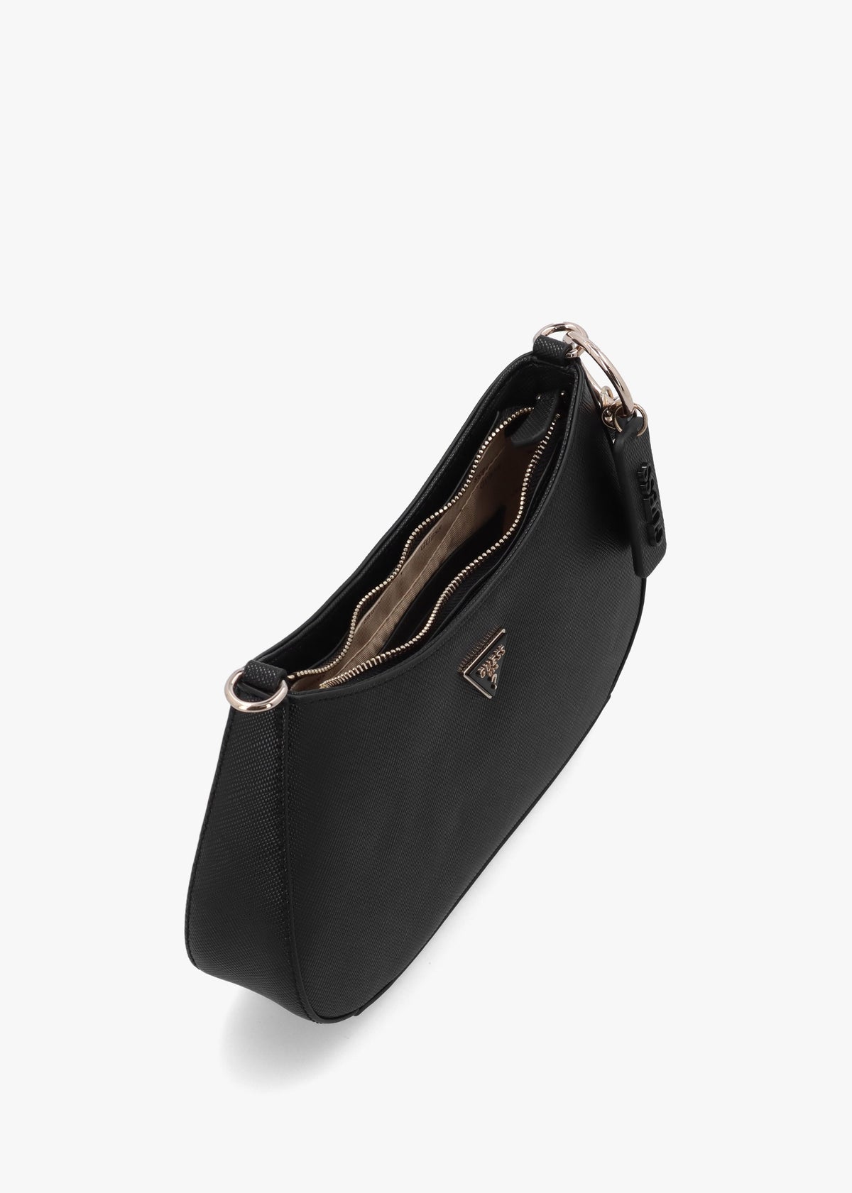 Noelle II Top Zip Black Shoulder Bag