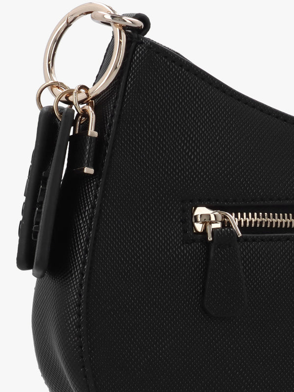 Noelle II Top Zip Black Shoulder Bag