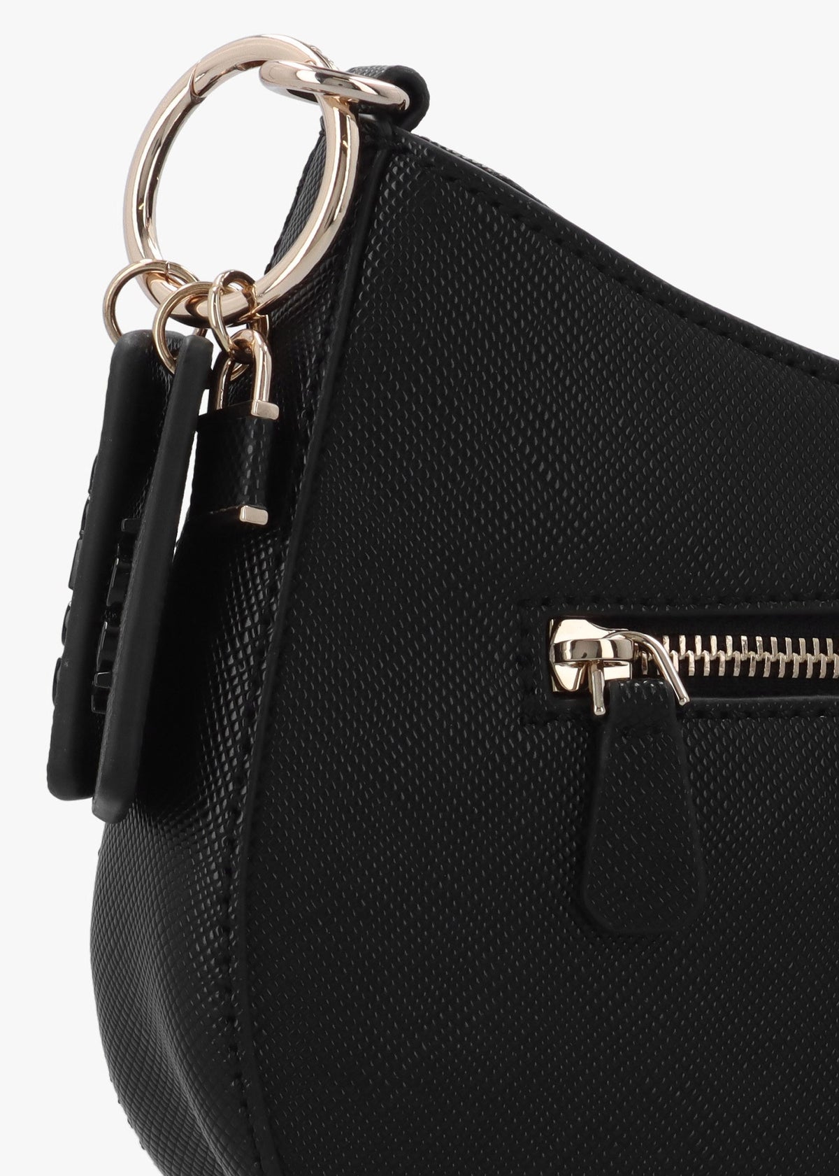 Noelle II Top Zip Black Shoulder Bag