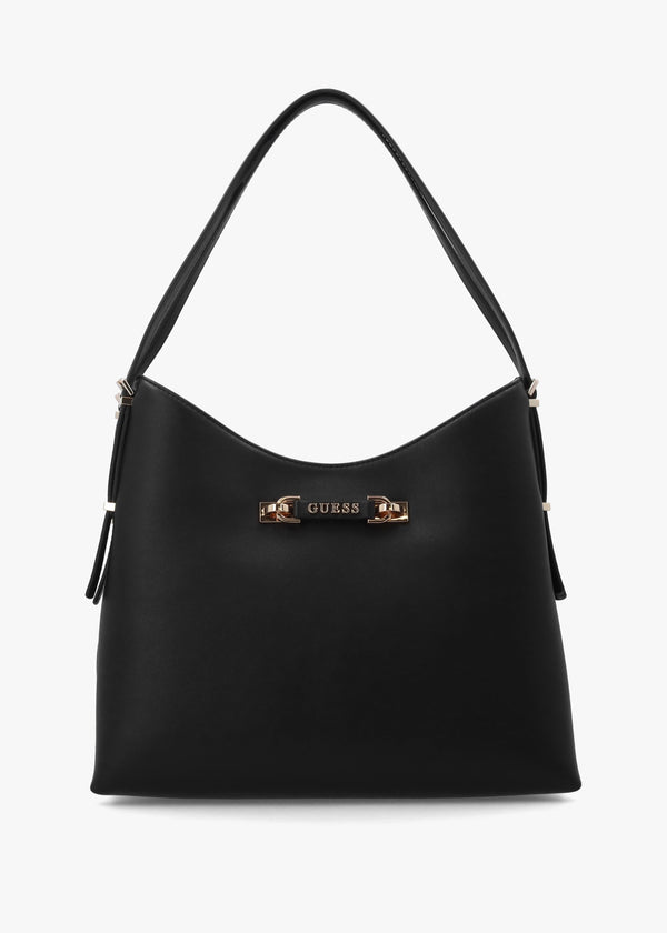 Lefia Large Black Hobo Bag