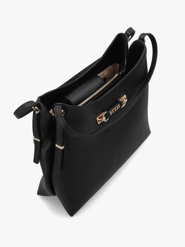 Lefia Large Black Hobo Bag