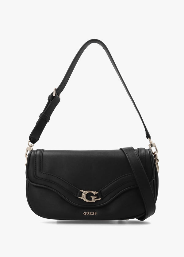 Dea Flap Black Shoulder Bag
