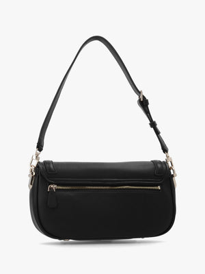 Dea Flap Black Shoulder Bag
