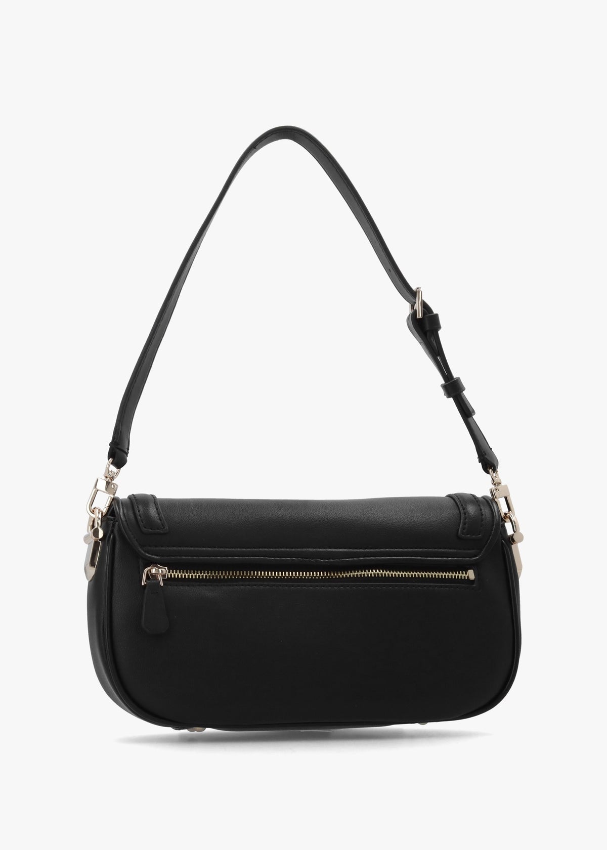 Dea Flap Black Shoulder Bag