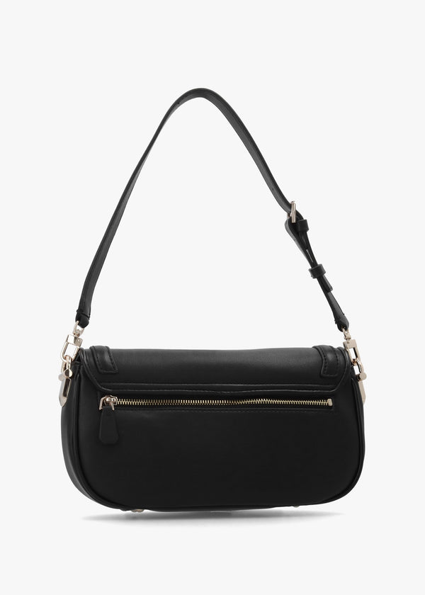 Dea Flap Black Shoulder Bag
