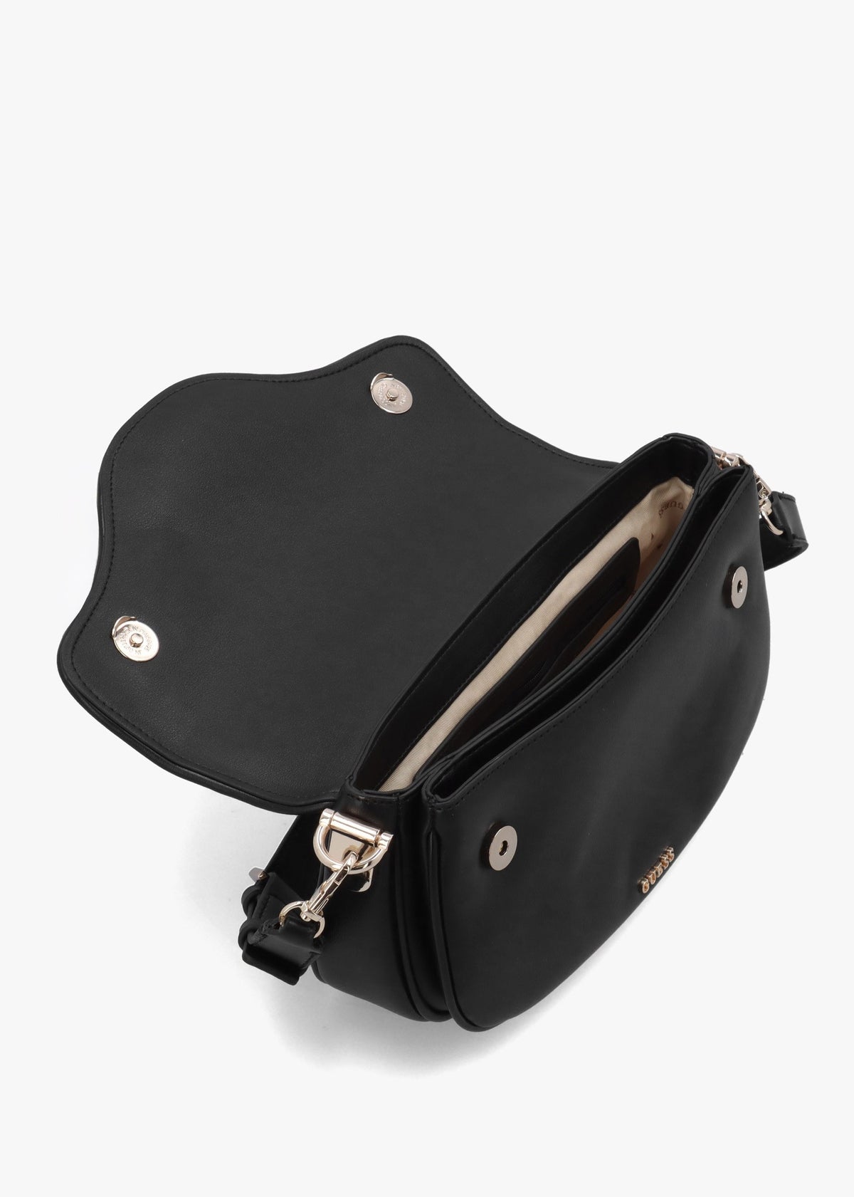Dea Flap Black Shoulder Bag