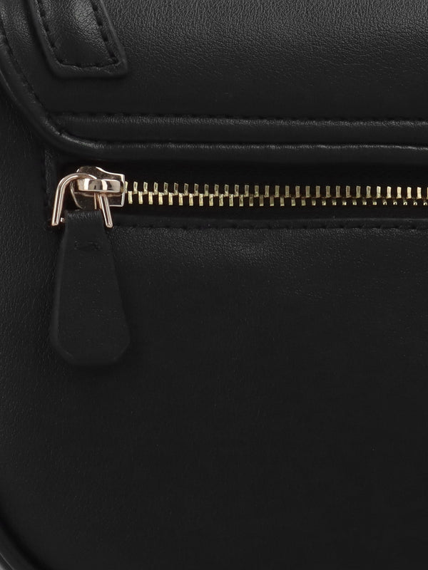 Dea Flap Black Shoulder Bag