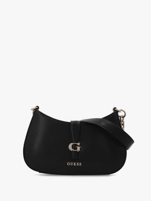 Carrie Top Zip Black Shoulder Bag
