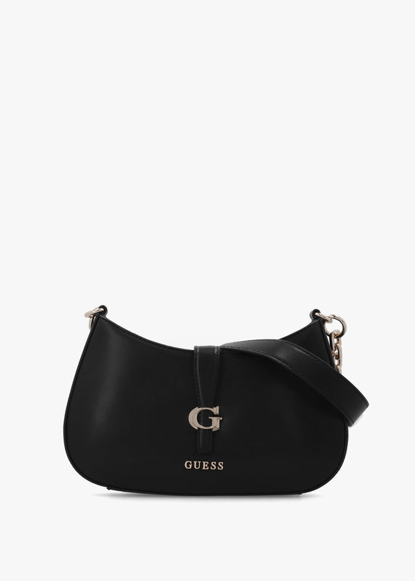 Carrie Top Zip Black Shoulder Bag