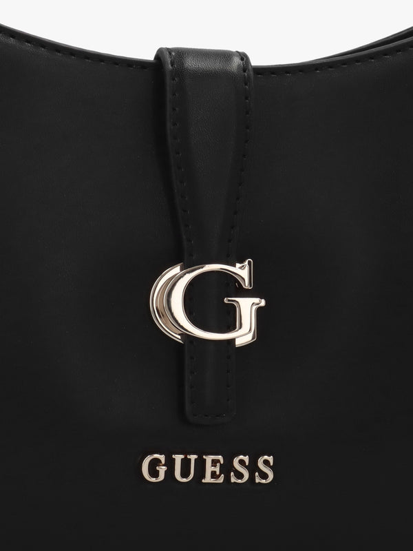 Carrie Top Zip Black Shoulder Bag