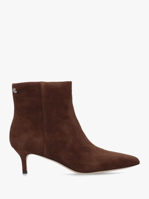 McKay Brown Suede Heeled Ankle Boots