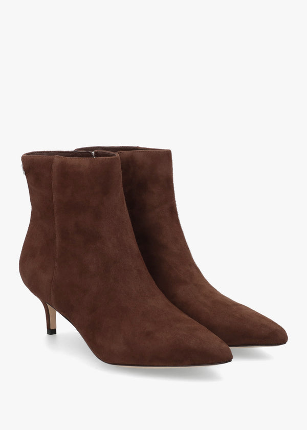 McKay Brown Suede Heeled Ankle Boots