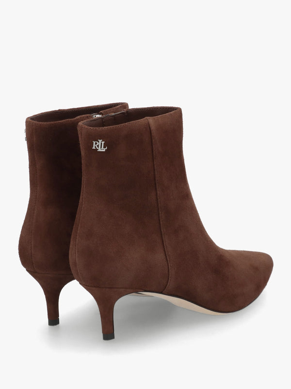 McKay Brown Suede Heeled Ankle Boots
