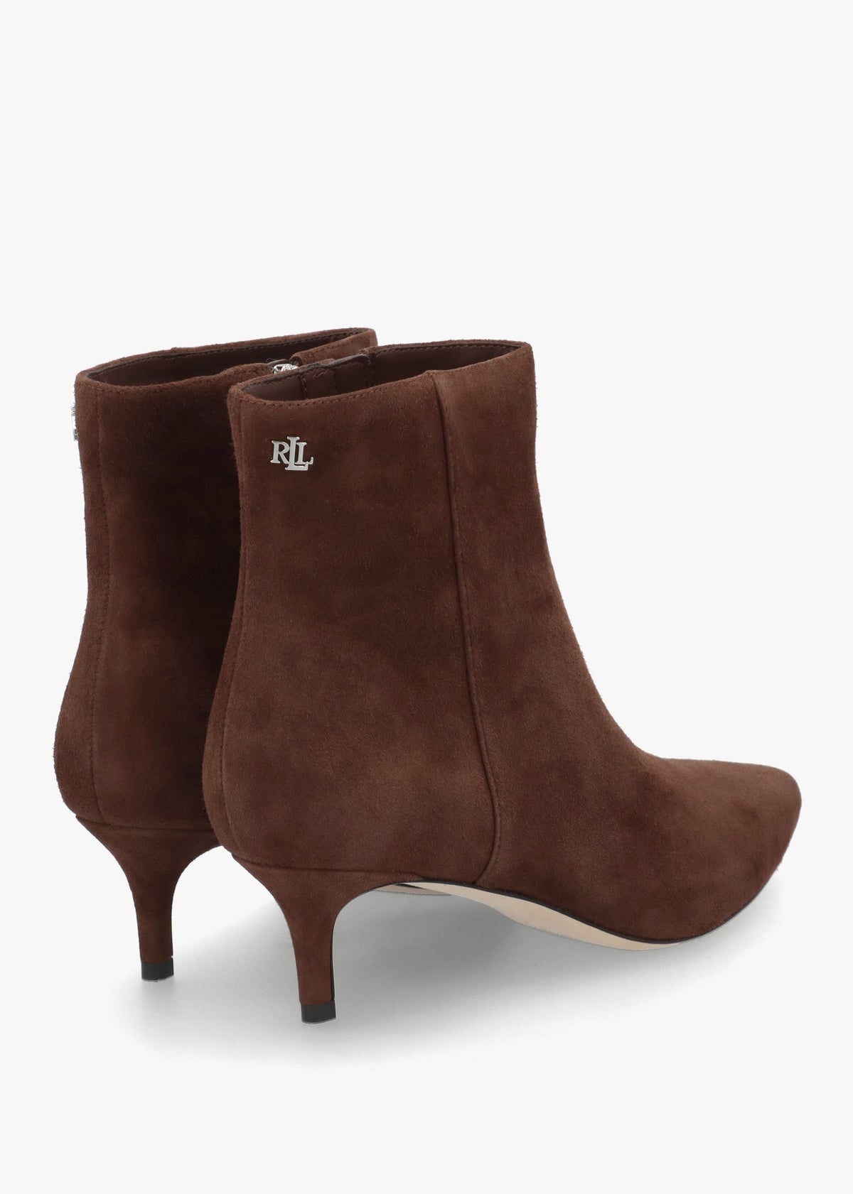 McKay Brown Suede Heeled Ankle Boots