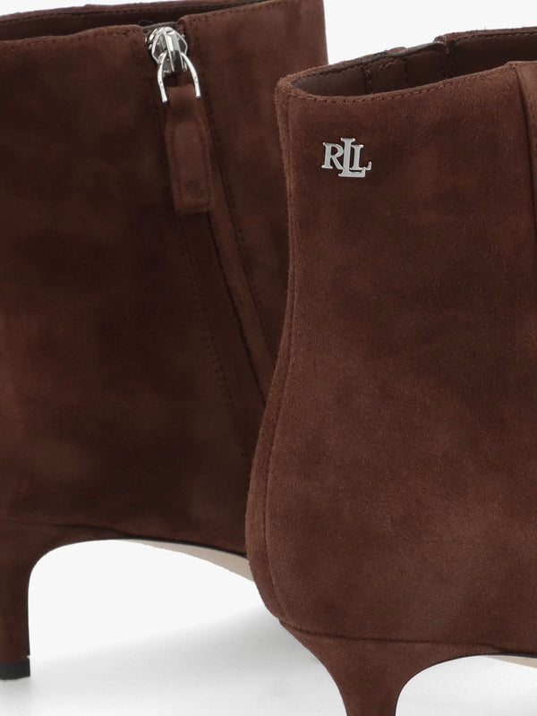 McKay Brown Suede Heeled Ankle Boots