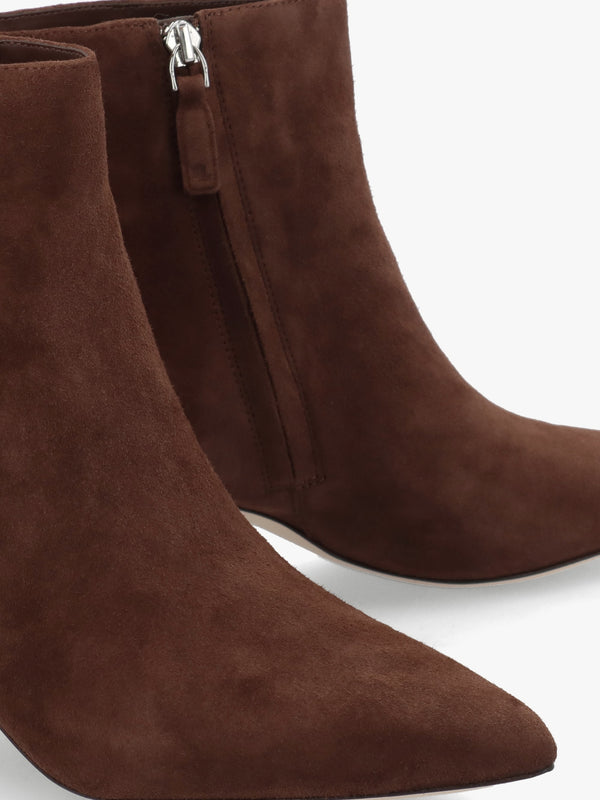 McKay Brown Suede Heeled Ankle Boots
