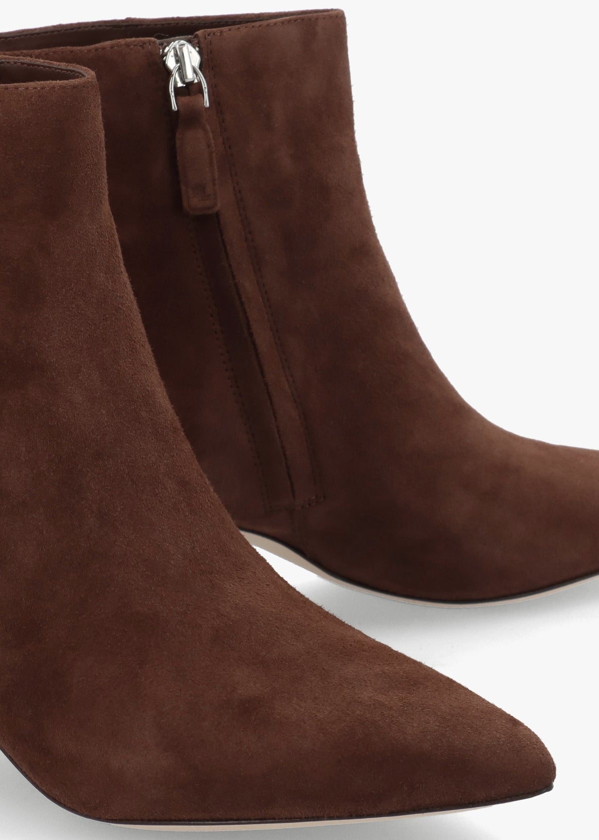 McKay Brown Suede Heeled Ankle Boots
