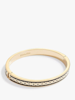 6Mm Signature Enamel Gold Hinge Bangle