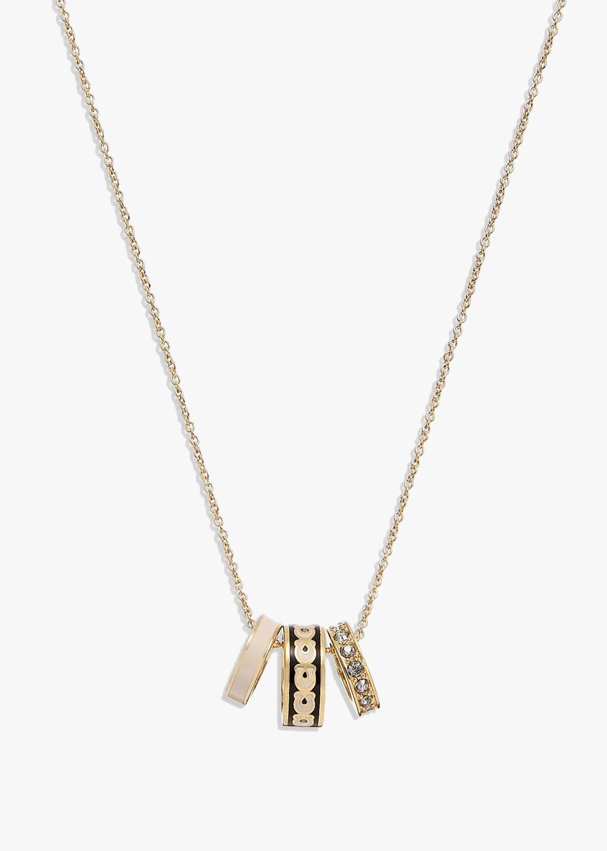 Signature Enamel Gold Chain Necklace