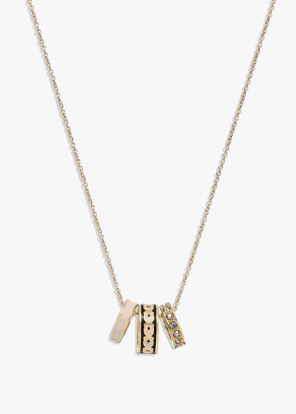 Signature Enamel Gold Chain Necklace